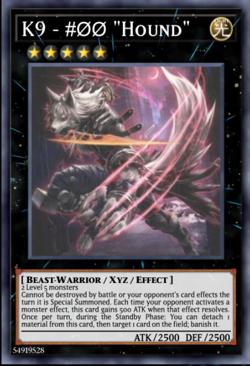 Yugioh K9 - #00 "Hound" JUSH-EN036 1st Edition Rare NM Presale - Image 1