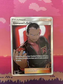 Pokemon Card Giovanni's Exile 67/68 Ultra Rare Hidden Fates Near Mint - Image 1