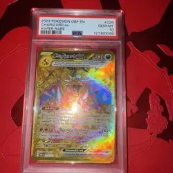 Pokemon TCG PSA 10 Charizard 228/197 ex Hyper Rare Obsidian Flames Card - Image 1