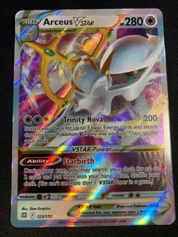Arceus VSTAR Pokemon Brilliant Stars Ultra Rare 123/172 English Holo NM - Image 1