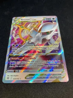 Arceus VSTAR Pokemon Brilliant Stars Ultra Rare 123/172 English Holo NM - Image 4