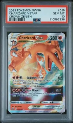 CHARIZARD VSTAR 019/159 PSA 10 Crown Zenith Pokemon TCG Holo Ultra Rare - Image 1
