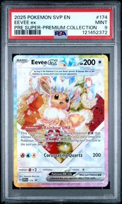 2025 POKEMON SVP 174 PRISMATIC EVOLUTIONS SPC PROMO EEVEE EX PSA 9 - Image 1