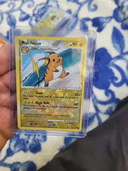 Raichu 3/17 LP Awesome Cracked Ice Holo Rare Pop Series 9 Pokemon League Promo! - Image 1