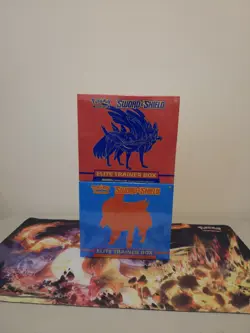 Pokemon Sword and Shield Base Set Elite Trainer Box ETB Pair Zacian & Zamazenta - Image 1