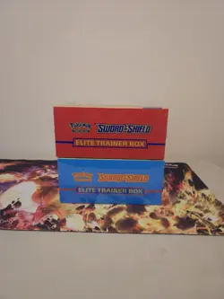 Pokemon Sword and Shield Base Set Elite Trainer Box ETB Pair Zacian & Zamazenta - Image 5