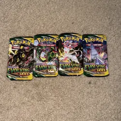 Nintendo Pokemon TCG Sword Shield Evolving Skies Booster Pack Art Set Sealed - Image 1