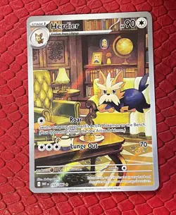 Herdier 155/086 Pokemon White Flare Illustration Art Rare *NM-M - Image 1