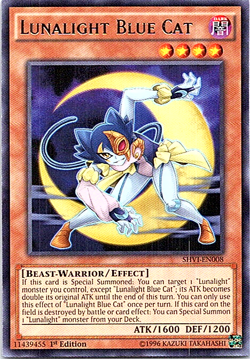 Lunalight Blue Cat SHVI-EN008 Yu-Gi-Oh! Card Light Play 1st Edition - Image 1