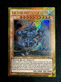 YUGIOH • OBELISK THE TORMENTOR • SECRET RARE • MVPC-EN001 • LIMITED EDITION • NM - Image 1