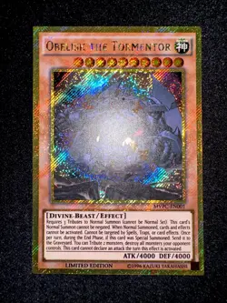 YUGIOH • OBELISK THE TORMENTOR • SECRET RARE • MVPC-EN001 • LIMITED EDITION • NM - Image 4