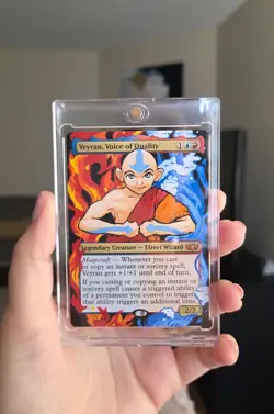MTG Altered Art Acrylic Hand Painted - Veyran Voice of Duality:Aang The Avatar - Image 5