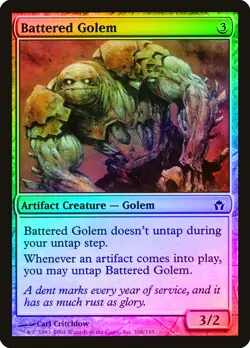 Battered Golem FOIL Fifth Dawn HEAVILY PLD Artifact Common MAGIC CARD ABUGames - Image 1