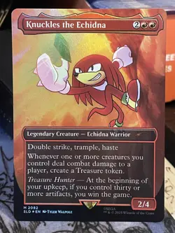 Knuckles the Echidna FOIL #2082 NM/M MTG Magic Secret Lair Sonic the Hedgehog - Image 1