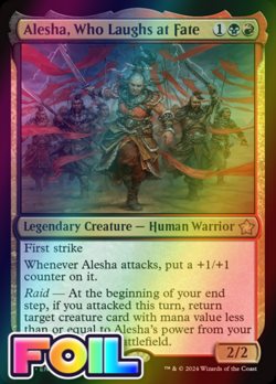 x1 Alesha, Who Laughs at Fate FDN Foundations MTG 115 FOIL RARE M/NM 1x - Image 1