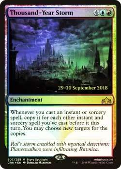 FOIL Thousand-Year Storm ~ Prerelease Guilds of Ravnica [ EX ] [ Magic MTG ] - Image 1