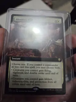 MTG Magic 2020 Commander Legends Akroma's Will #615 Non-foil Extended Art NM/MT+ - Image 4