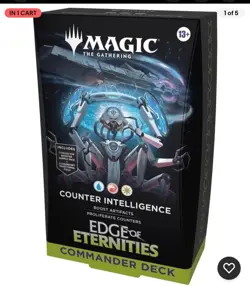 MTG Edge of Eternities Commander Deck - Counter Intelligence With Deck Caddy - Image 1