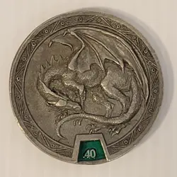 Reaper ProCounter Talisman MTG Metal Dragon Spinning Green Life Counter 1998 - Image 1