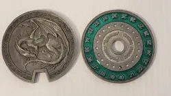 Reaper ProCounter Talisman MTG Metal Dragon Spinning Green Life Counter 1998 - Image 2