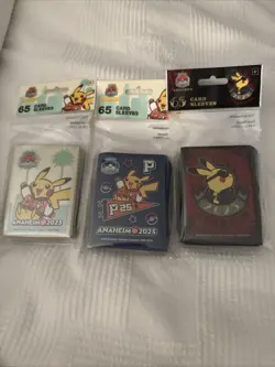 (IN HAND) Pokemon World Championships 2025 Anaheim Set Of 3 Sealed Sleeve Packs - Image 1