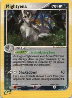 2003 EX - Ruby & Sapphire Mightyena E SERIES RARE HOLO #10 - Image 1