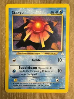 Pokemon TCG Staryu Neo Revelation 56/64 Regular Unlimited Common HP - Image 1