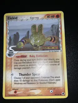 Elekid 48/101 Holo Rare Stamped Pokemon EX Dragon Frontiers 2006 Delta Species - Image 1