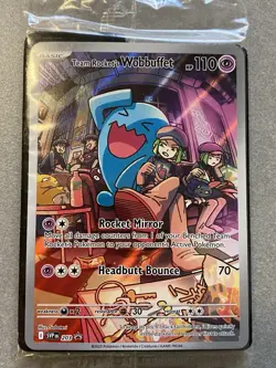 Pokemon card Team Rocket’s Wobbuffet - SEALED PROMO destined Rivals 203 - Image 1