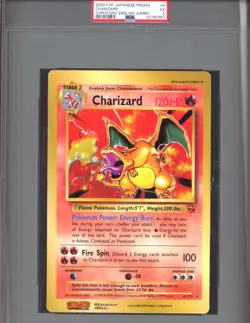 2000 Pokemon Japanese Charizard Jumbo Base Set Coro Coro English Promo PSA 5 - Image 1