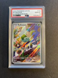 Bulbasaur 143 PSA 10 Illustration Rare Pokemon Stellar Crown #143/142 - Image 1