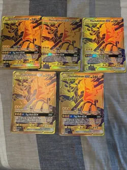 (5) JUMBO Oversized Pikachu & Zekrom GX Tag Team Gold Promo SM248 Pokemon NM - Image 1