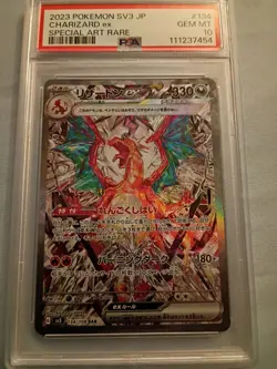 2023 Pokemon Charizard EX Ruler of the Black Flame 134/108 SV3, SAR, JP, PSA 10 - Image 1