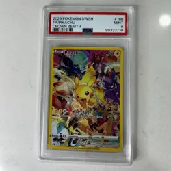 2023 Pokemon Pikachu 160/159 Crown Zenith Full Art PSA 9 Mint Graded Card - Image 1