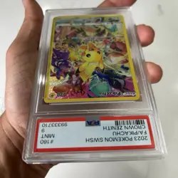 2023 Pokemon Pikachu 160/159 Crown Zenith Full Art PSA 9 Mint Graded Card - Image 5