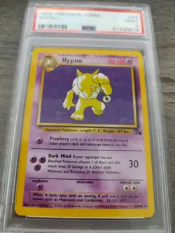 1999 Pokemon Fossil Hypno 23/62 PSA 9 - Image 1