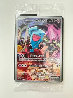 SEALED Pokemon TCG Destined Rivals Team Rockets Wobbuffet Promo 203 MINT ENG - Image 1