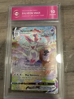 Pokemon TCG Sylveon VMAX Evolving Skies 212/203 Secret Rare Card Mint TGA 10 - Image 1