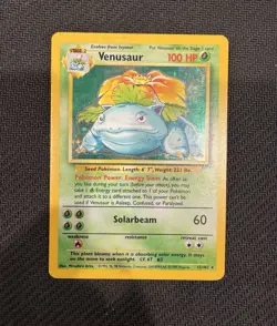 Pokemon TCG Venusaur #15/102 Base Set Unlimited Holo LP Condition - Image 1