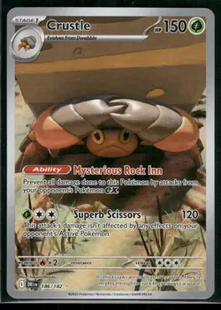 Crustle Illustration Rare - Pokemon Destined Rivals 186/182- NM - Image 1