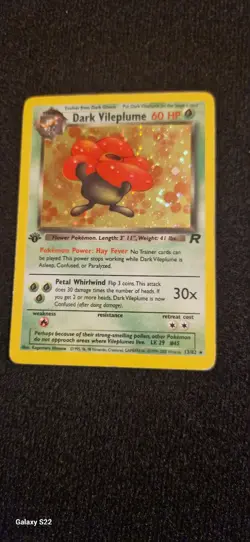 🔥1st Edition Dark Vileplume 13/82🔥Team Rocket Rare Holo Pokemon Card - Image 1