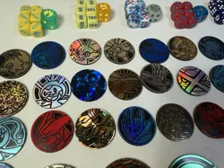 Lot Of 30 Pokemon Coins + 5 Pokemon Pins + 5 Sets Of Dice Pokemon Accessories - Image 5