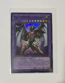Yu-Gi-Oh! Evil HERO Wild Cyclone & Evil HERO Inferno Wing Blue Foil UR - Image 2