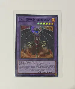 Yu-Gi-Oh! Evil HERO Wild Cyclone & Evil HERO Inferno Wing Blue Foil UR - Image 4