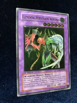 Elemental HERO Flame Wingman (UTR) TLM-EN035 Lost Millennium 1st Edition-VLP-EX - Image 3