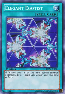 Yugioh! LP Elegant Egotist - LCJW-EN098 - Super Rare - 1st Edition Lightly Playe - Image 1