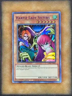 Yugioh Harpie Lady Sisters LDS2-EN065 Ultra Rare 1st Ed PURPLE NM - Image 1