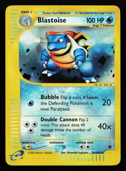 Blastoise 36/165 Reverse Holo Rare Expedition Pokemon Card - Image 1