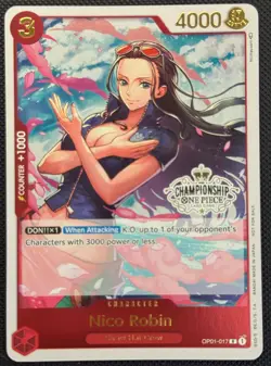 Nico Robin OP01-017 Top 4 Store Championship Promo One Piece Card - Image 1