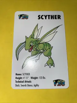 KFC promo 1998 Nintendo Pokemon Scyther Mini Card vintage applause - Image 1